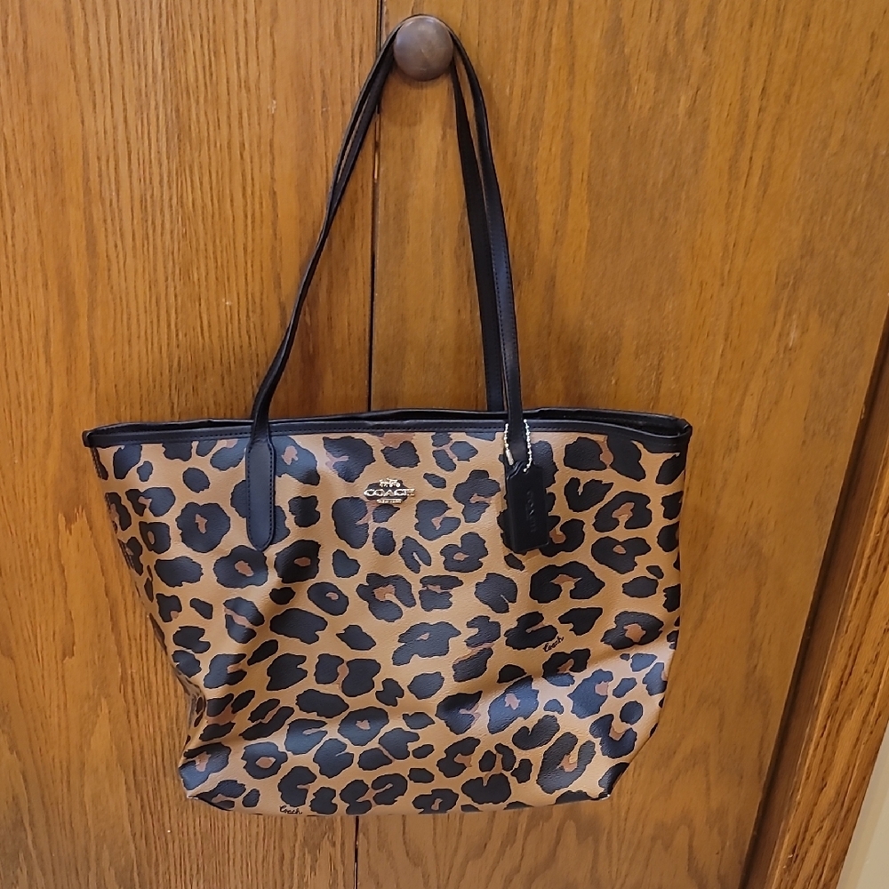 Coach Leopard Print Tote Bag